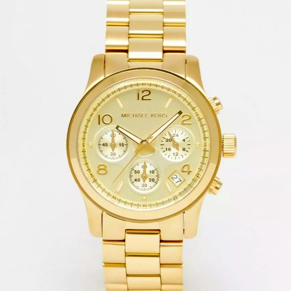Michael Kors MK 5055 runway gold watch
